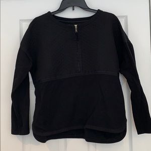 Madewell black quarter zip sweatshirt size M